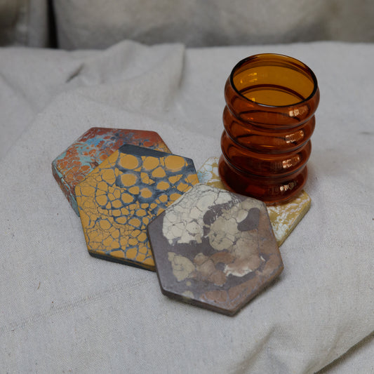 Concrete Cat Hex Coaster