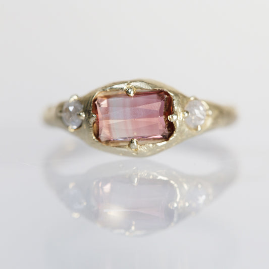 Atelier Narce OOAK 14k Gold, Tourmaline & Diamond Ring