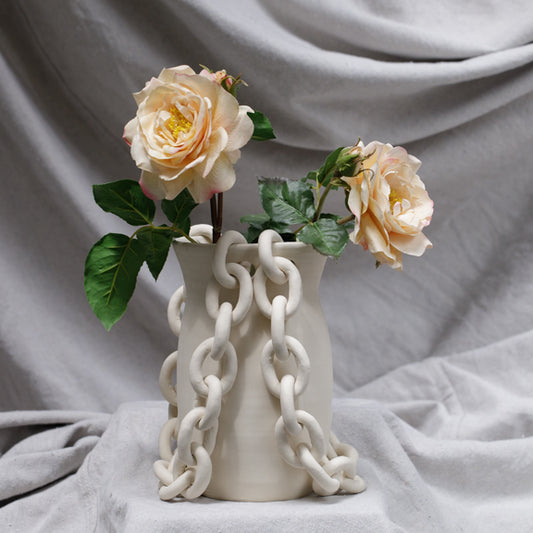 Terroso Studio Ceramic Vase Double Chain