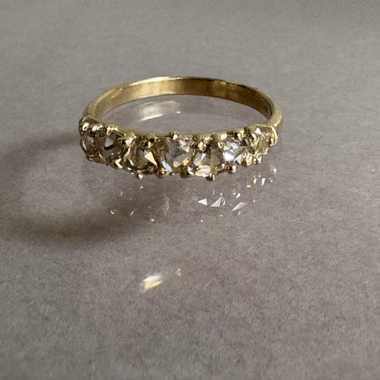 Atelier Narce 14k Gold and 7 Rose Cut Diamond Ring