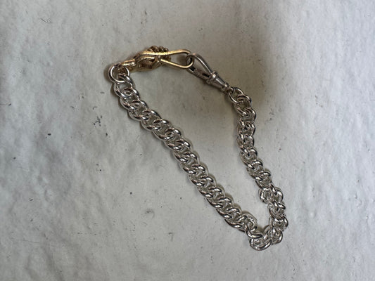 Fraser Hamilton Sterling and Gold Chain Bracelet