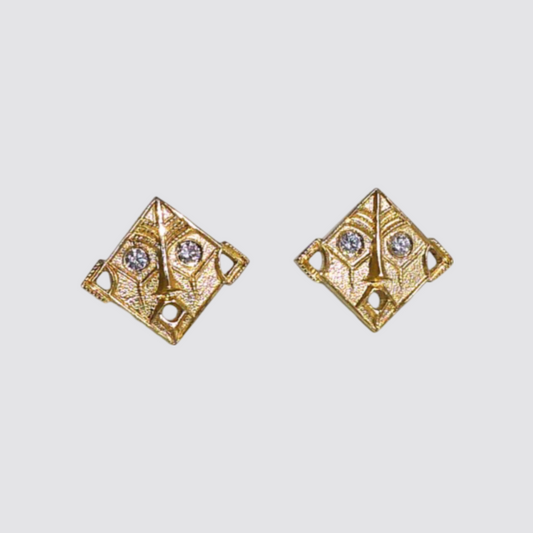 DMD Metal Boreas Single Stud Earring 14k White Diamond