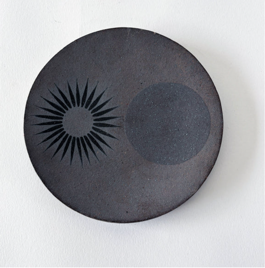 MQuan Studios Round Dish Small Sun Deep Brown/ Black