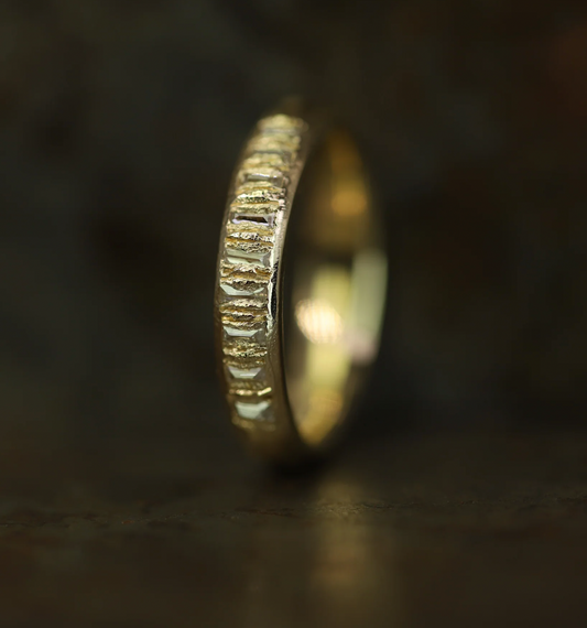 Ellis Mhairi Cameron 4mm Icy White Diamond Baguette Scatter Ring