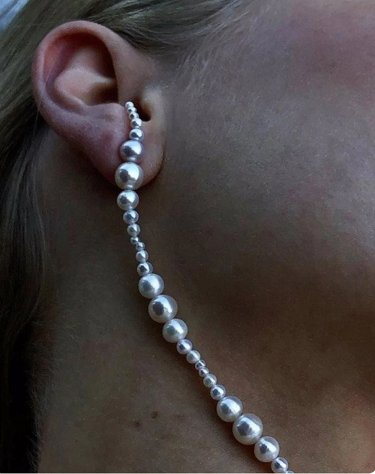 Mussels & Muscles Pearl Strand Glyzinia Earring Pair