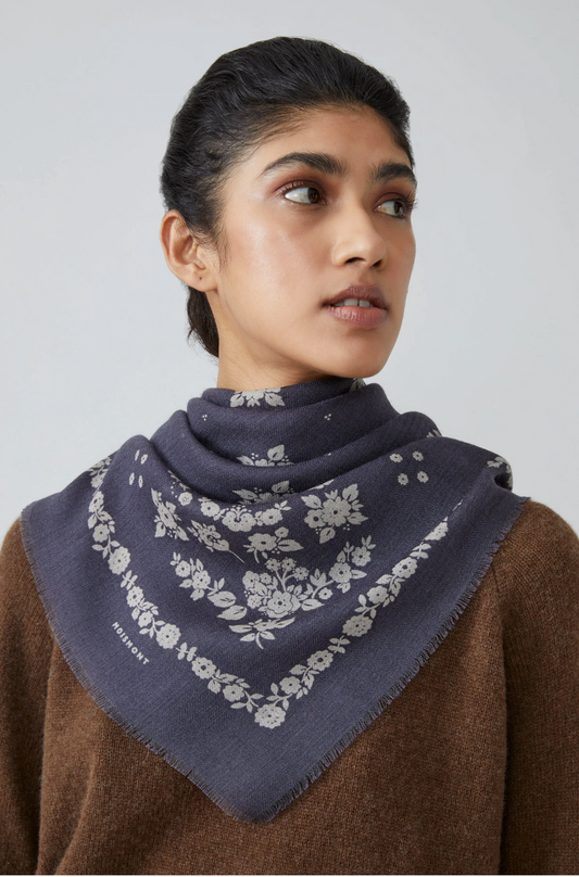 moismont scarf no. 797 Grey/Blue