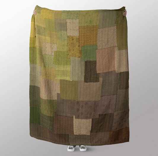 Maison Mieko Umber Kantha Throw