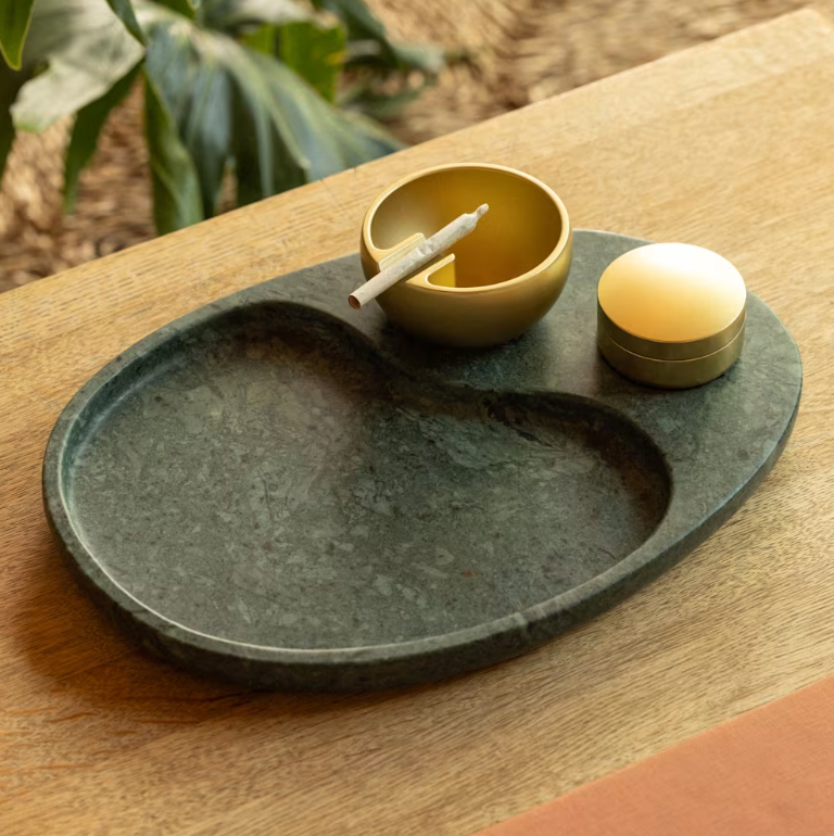 house plant joint rolling tray The Houseplant Marble Rolling Set in Green