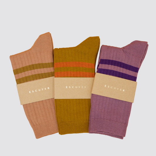 Escuyer Women Stripes Sock 18514