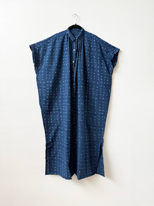 Happy French Gang Elise Indigo Dot Dress