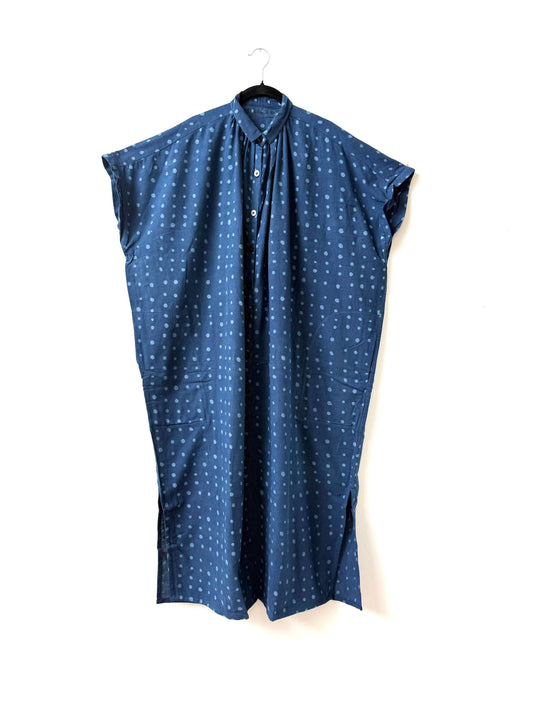 Happy French Gang Elise Indigo Dot Dress