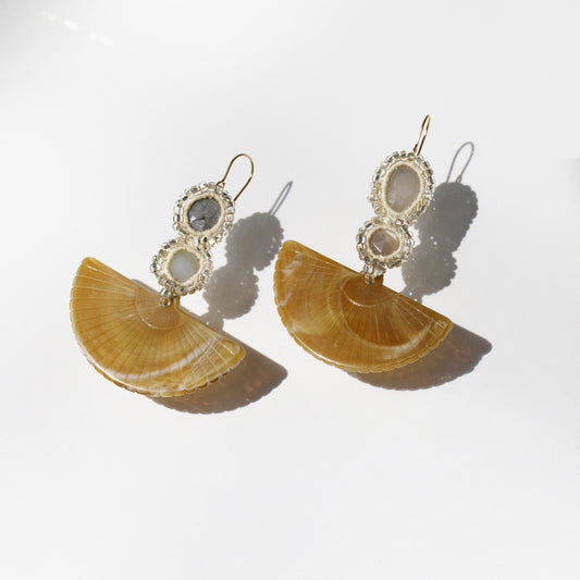 Jacki Holland Fan Earrings