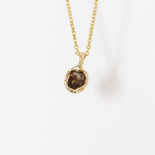 Ellis Mhairi Cameron 14K Gold & Rust Diamond Necklace