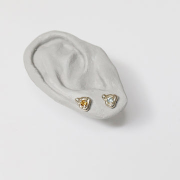 Faris Single Tash Stud Sterling Silver & Topaz