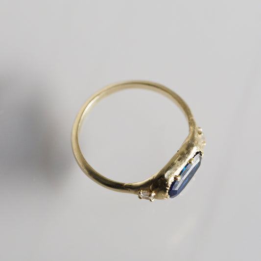 Atelier Narce OOAK 14k Gold, East/ West Sapphire & Diamond Ring