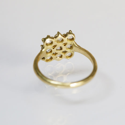 Atelier Narce OOAK 18K Gold & Rose 9 Rose Cut Diamond Ring