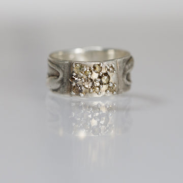 Atelier Narce OOAK Sterling Silver & Diamond Crane Ring