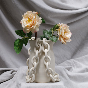 Terroso Studio Ceramic Vase Double Chain