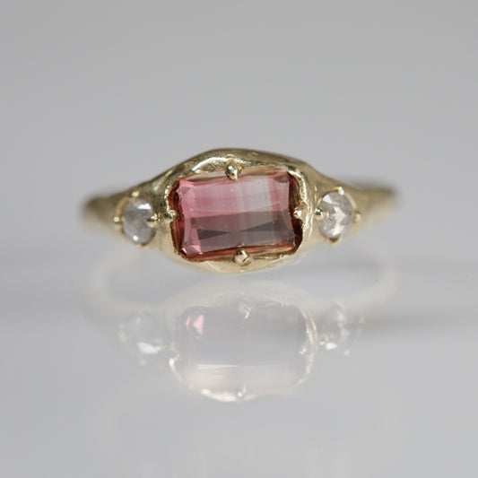 Atelier Narce OOAK 14k Gold, Tourmaline & Diamond Ring