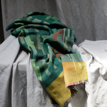 Wallace+Sewell Wrap Scarf Yellow/ Green