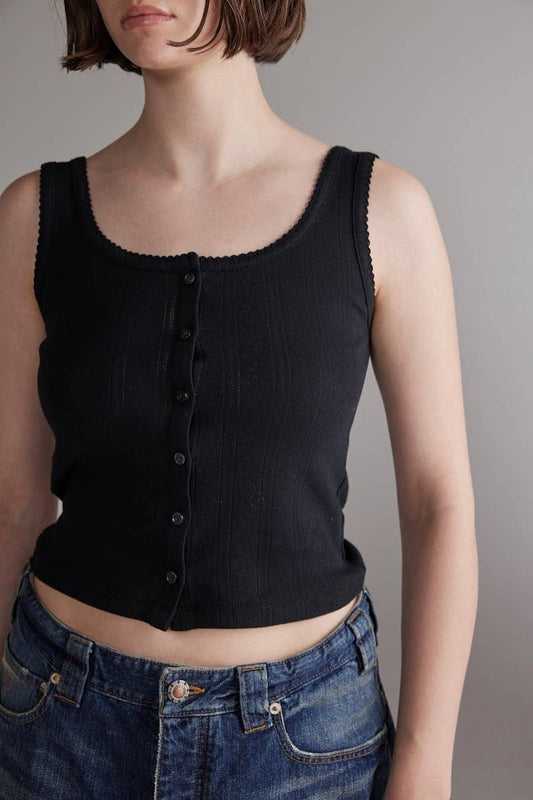 Amente Button Knit Tank