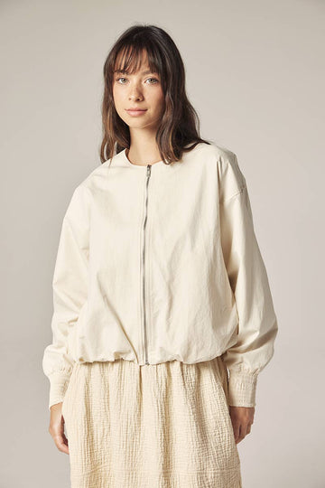 Amente Smoked sleeve zip up jacket