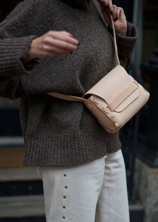 Forestbound Leather Saddle Bag in Natural