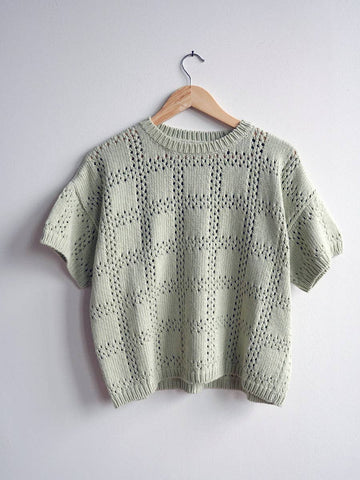 The Endry Florence Grid Tee - Fresco