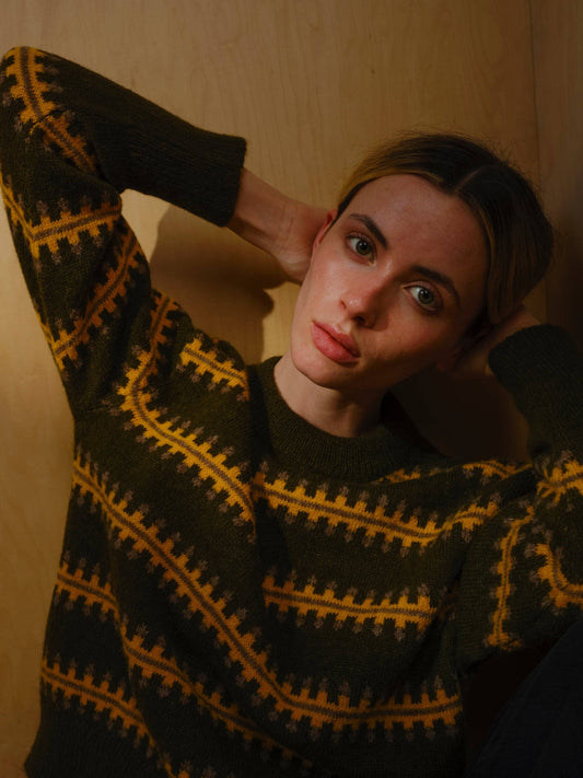 The Endry Vera Fairisle Sweater - Monstera