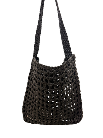 Happy French Gang Maha Black Leather Bag