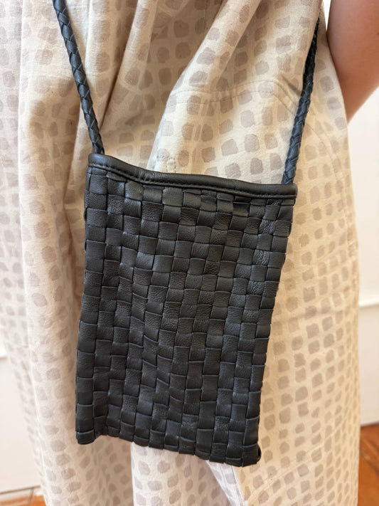 Happy French Gang Pamba Black Leather Bag
