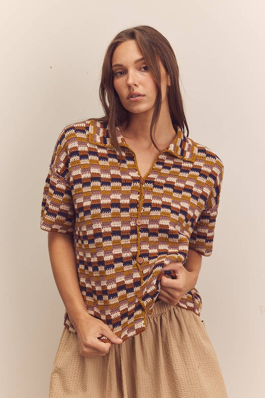 Amente Hand made button down cotton sweater