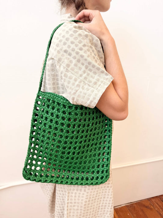 Happy French Gang Maha Green Leather Bag