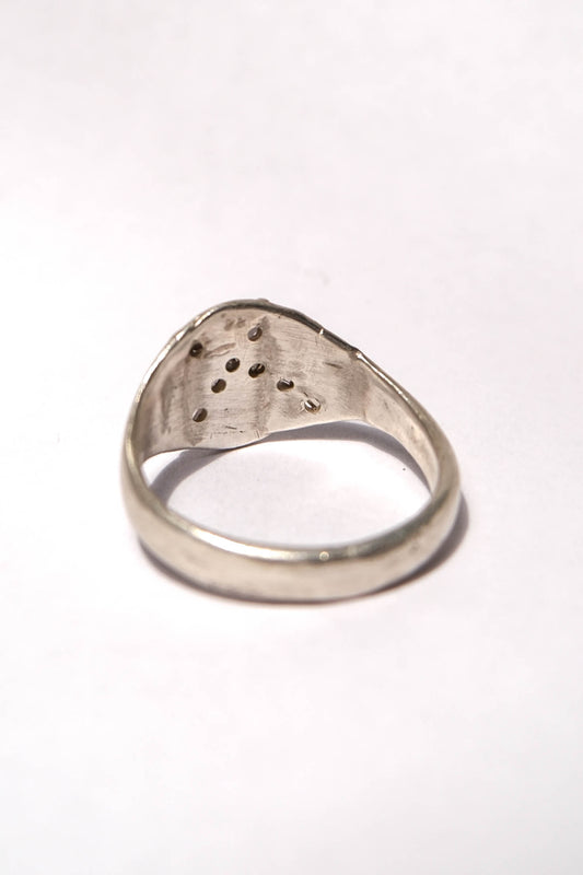 Atelier Narce OOAK Sterling & Diamond Baguette X-Ring