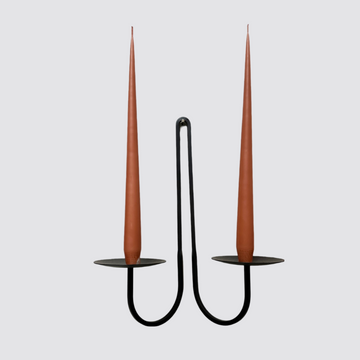 Fredricks & Mae Double Arm Iron Wall Candle Holder