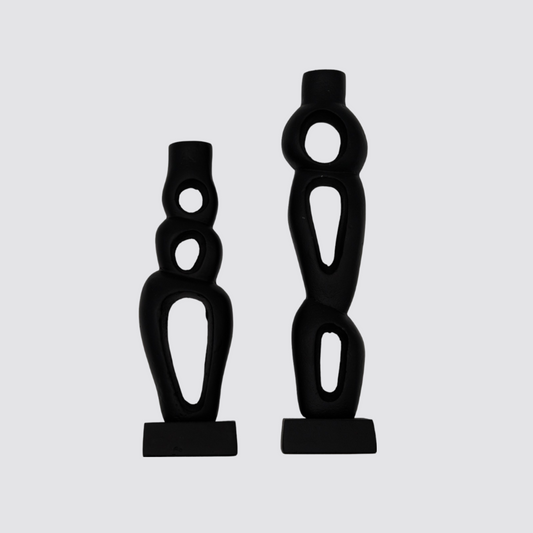 AD Pozas Candleholder Black Tall