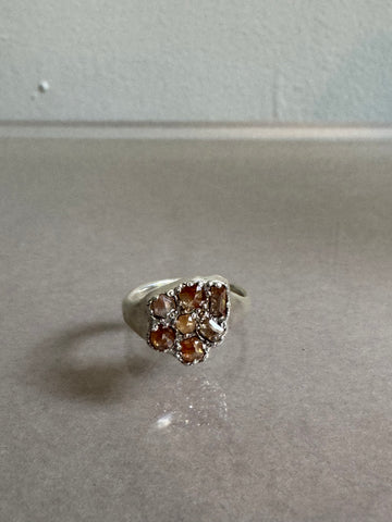 Atelier Narce Sterling Silver and Rusty Diamonds Ring