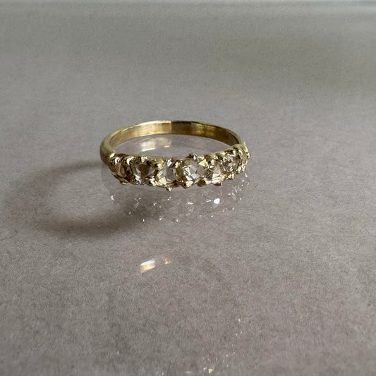 Atelier Narce 14k Gold and 7 Rose Cut Diamond Ring