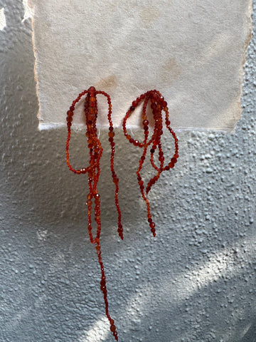 Mussels and Muscles Sparkling Moon Carneol Earrings