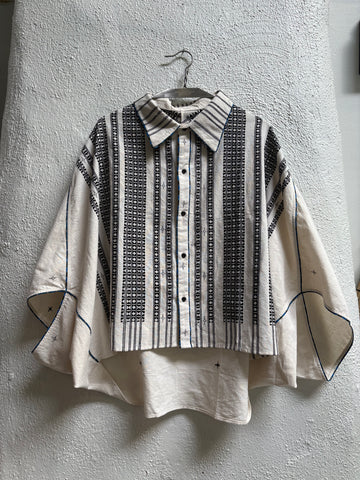 Gul Sohrab Studio Black & Cream Tapestry Shirt