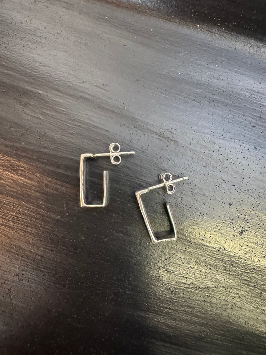 K/LLER Collection Small Sterling Alata Hoop Earrings