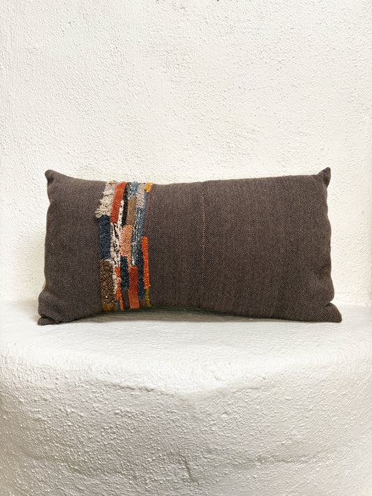 Jess Feury Colorblock Pillow- Sea/Sky