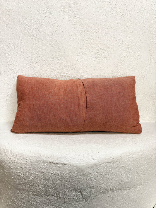 Jess Feury Handwoven Stripe Pillow- Topaz / Iron