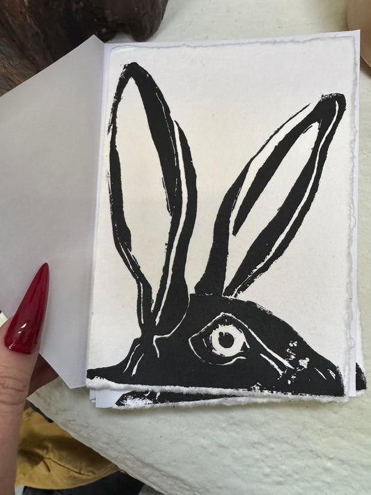 Nadine Jackrabbit Block Print Cards