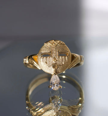 DMD Metal Shaman Ring 14k & Diamond