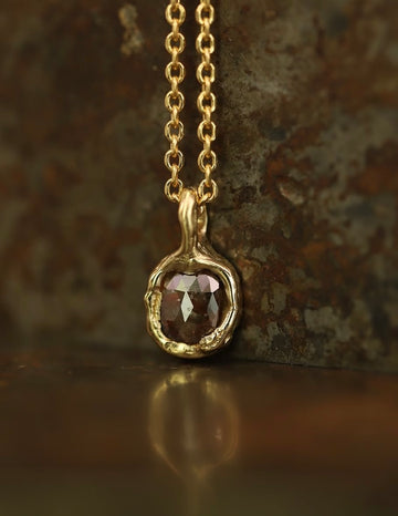 Ellis Mhairi Cameron 14K Gold & Rust Diamond Necklace