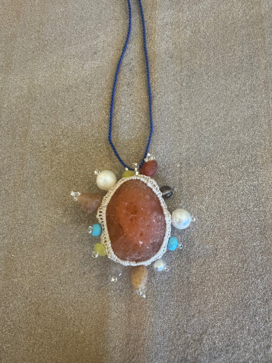 Jacki Holland Carnelian Satelite Necklace
