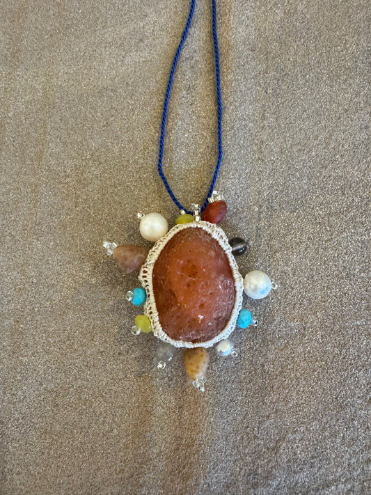 Jacki Holland Carnelian Satelite Necklace
