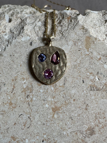Fraser Hamilton Gold Mask Sapphire Pendant #2