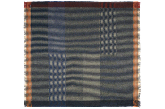 Wallace+Sewell Cairngorm Merino Shetland Tweed Throw (Dark Blue)
